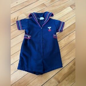 Little Bitty vintage sailor romper nautical‎ boys one piece
